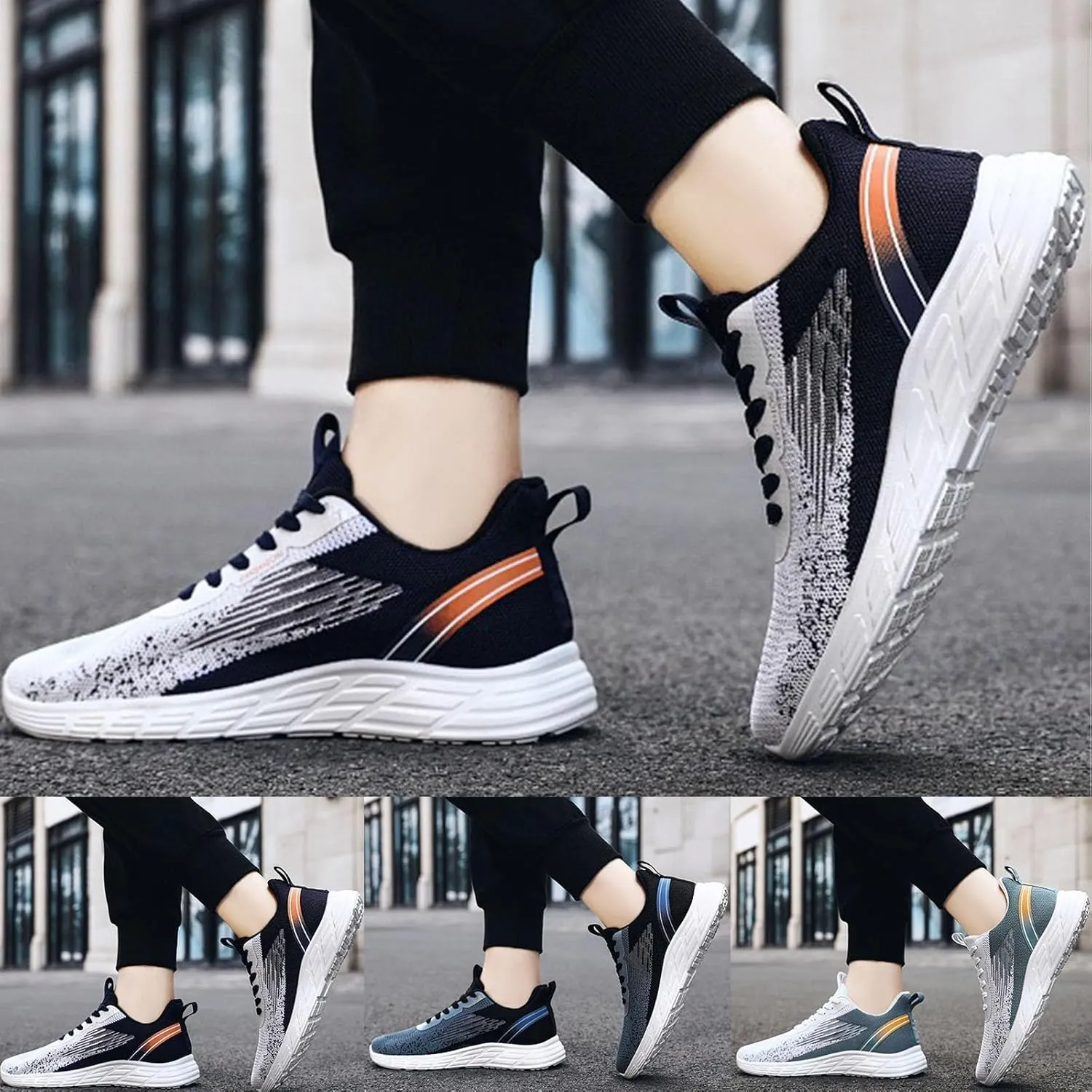 Breathable Walking Shoes for Men Breathable Casual Comfortable Walking Sneaker Men's Comfortable Diabetic Shoes