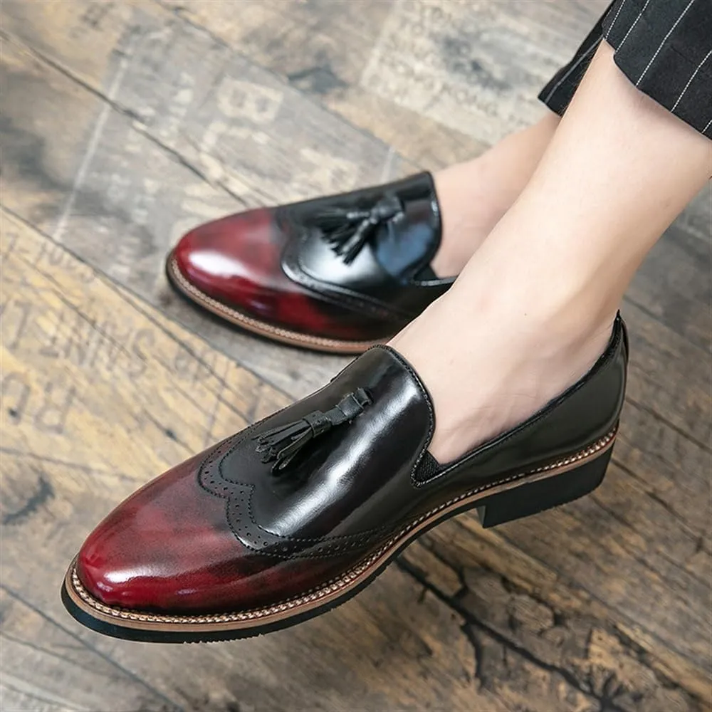 Business Oxford New Orthopedic Leather Shoes Men's Slip-On Dress Shoes Casual Comfortable Walking Shoes Office Loafers Work Flats