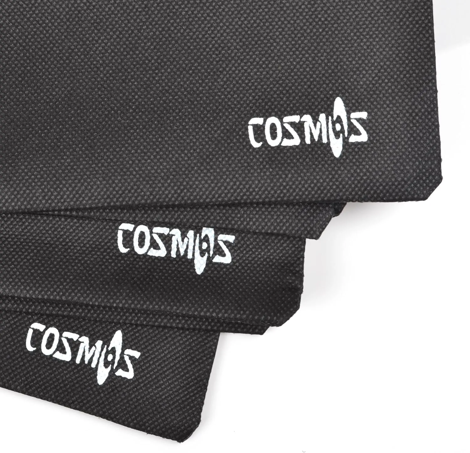 Cosmos 10 Pcs Travel Shoe Bags Shoe Organizer Pouch Storage String Bags for Travel Trip Carrying Packing, Dust-proof Non-Woven Fabric in Dual Drawstring Closure, 17.5" x 13.5" (Black)