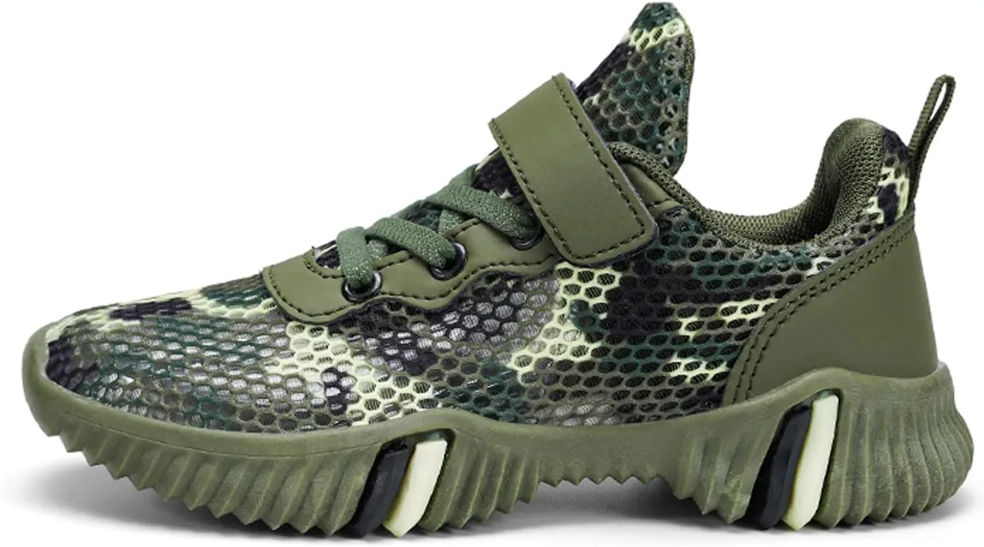 Eliogn Kids Sneakers for Boys Running Shoes Lightweight Breathable Walking Shoes