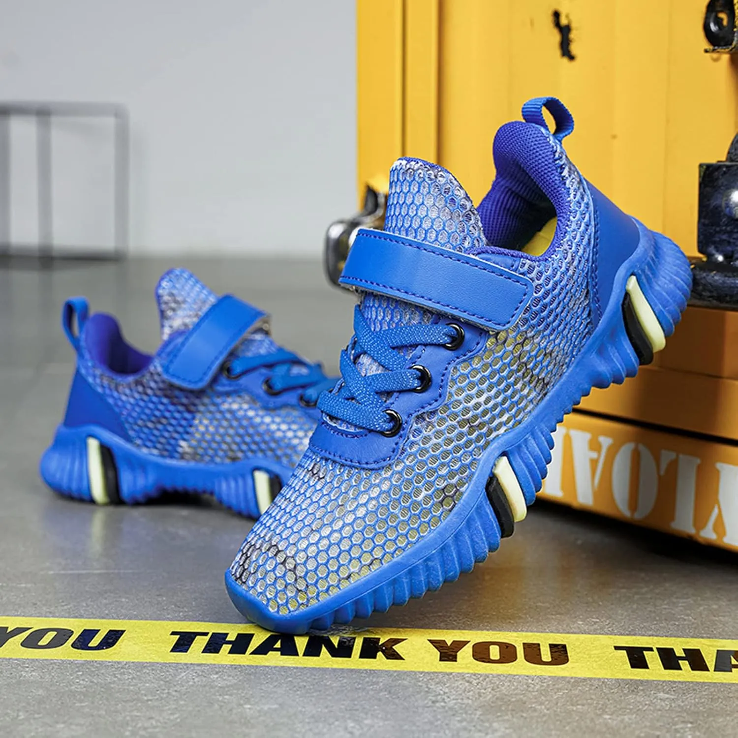 Eliogn Kids Sneakers for Boys Running Shoes Lightweight Breathable Walking Shoes