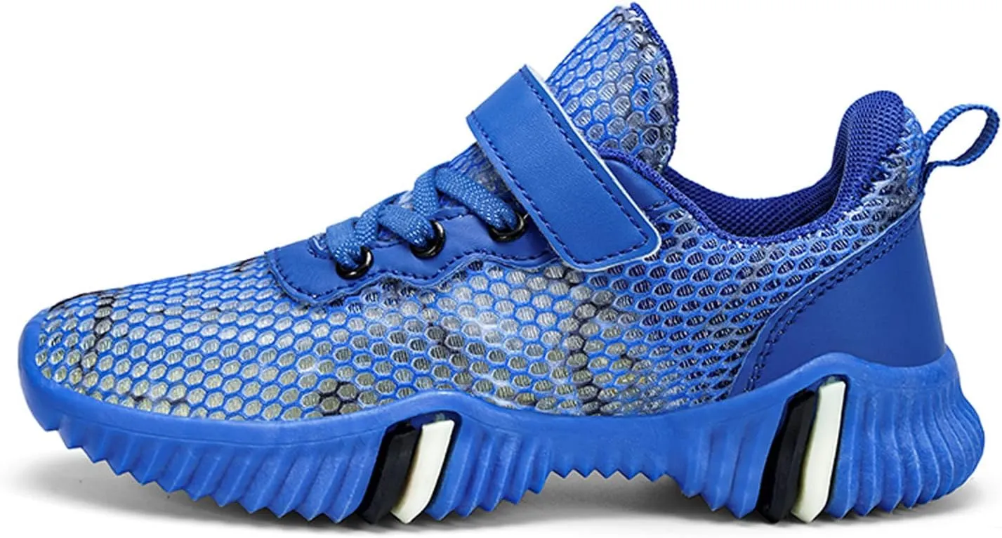 Eliogn Kids Sneakers for Boys Running Shoes Lightweight Breathable Walking Shoes