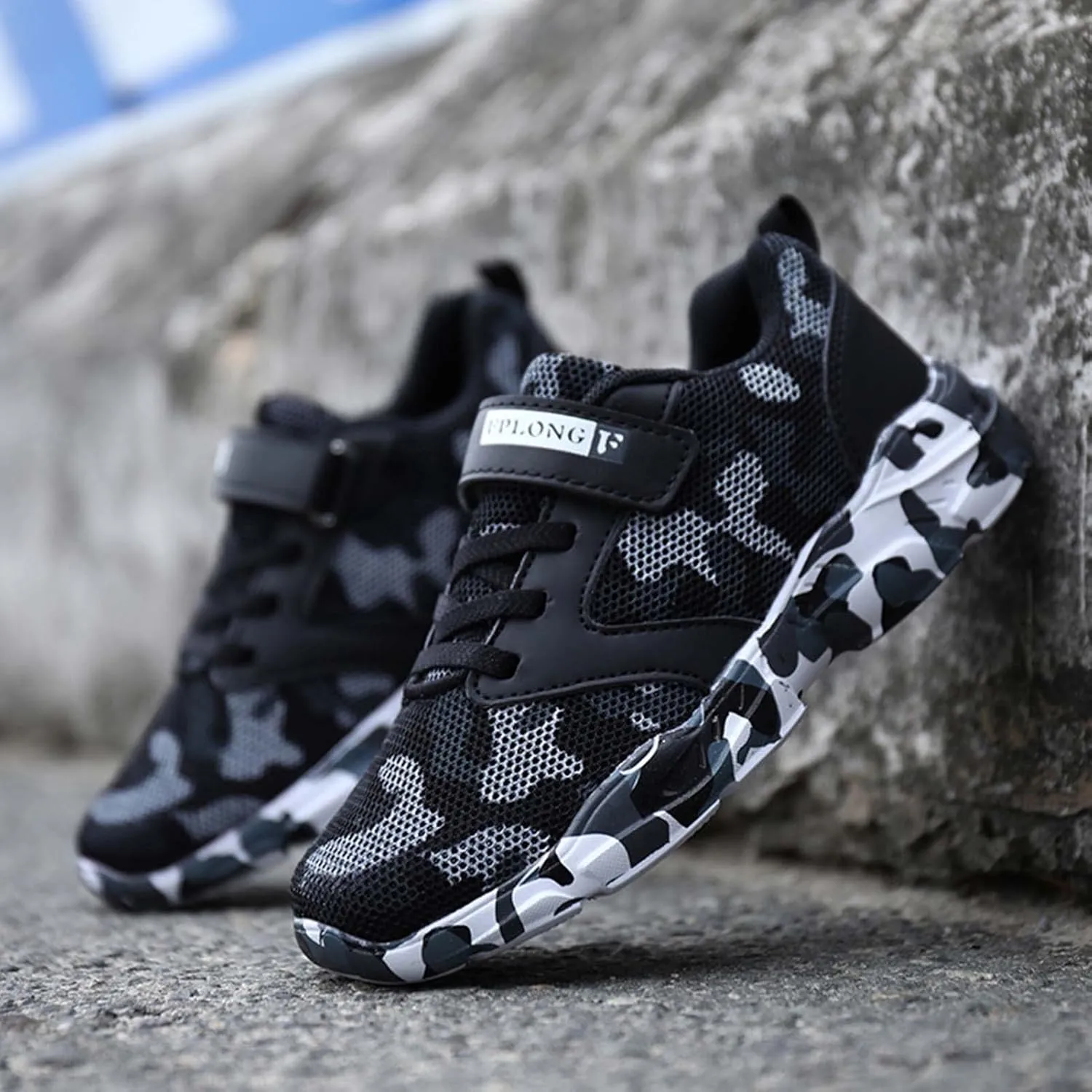 Eliogn Kids Sneakers for Boys Running Shoes Lightweight Breathable Walking Shoes