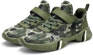 Eliogn Kids Sneakers for Boys Running Shoes Lightweight Breathable Walking Shoes
