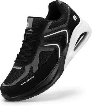 FitVille Men's Extra Wide Walking Shoes Wide Width Air Cushion Cross Training Sneakers for Heel Pain Relief Plantar Fasciitis - HeelAero V2