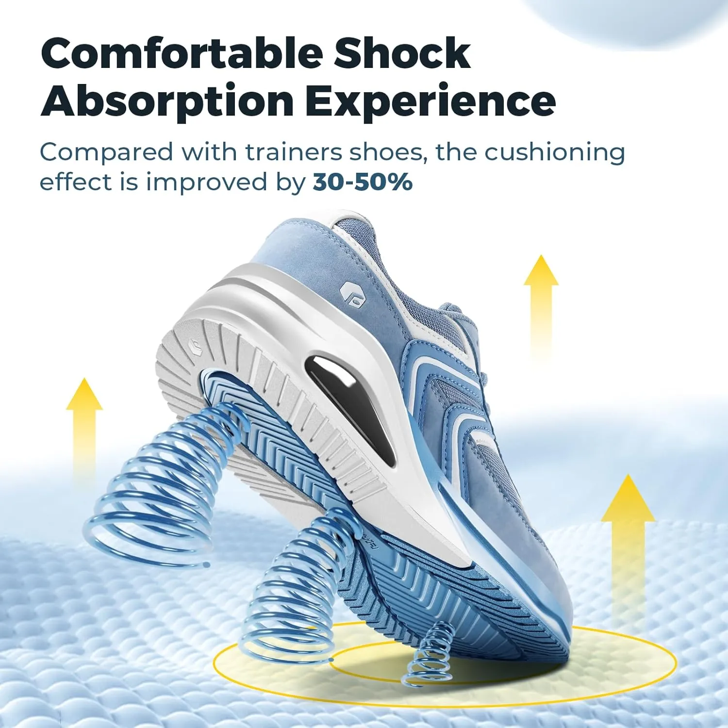 FitVille Wide Walking Shoes for Women Air Cushion Wide Width Sneakers for Flat Feet Planter Fasciitis - HeelAero V2