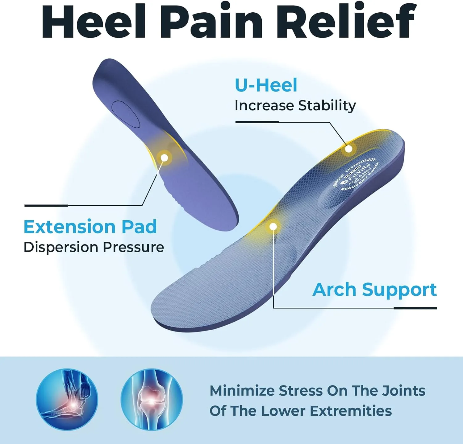 FitVille Wide Walking Shoes for Women Air Cushion Wide Width Sneakers for Flat Feet Planter Fasciitis - HeelAero V2