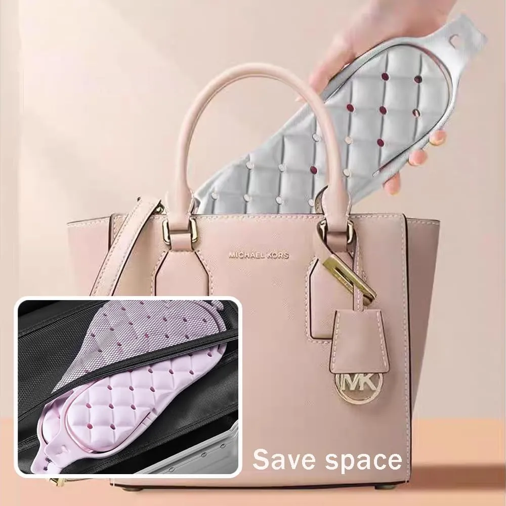 Foldable Travel Shower Shoes with Holes,Dry Quickly Non Slip Bath Slippers,Portable Hotel Lightweight Sandals for Spa Nail Salon Beach Pool Gym