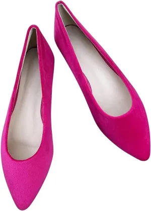 Hee grand Pointed Toe Flats for Women Casual Slip-On Loafers Comfort Work Shoes Velvet Dressy Shoes