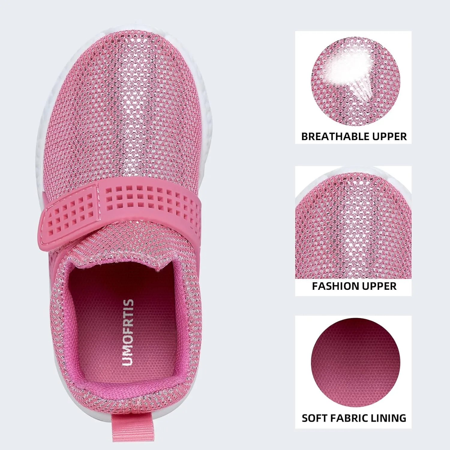Kids' Sneakers Lightweight Breathable Walking Shoes Fashion Tape for Boys Girls Casual Shoes