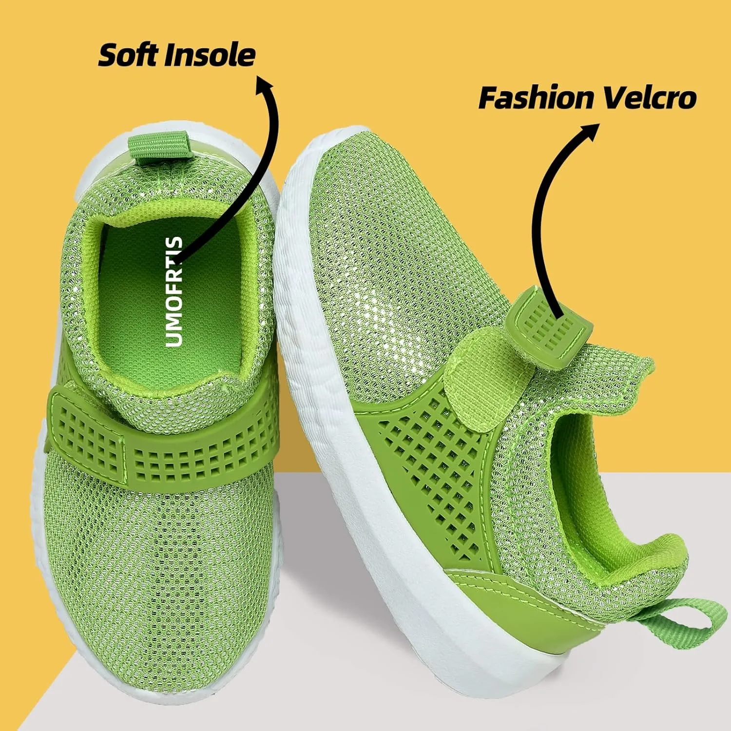 Kids' Sneakers Lightweight Breathable Walking Shoes Fashion Tape for Boys Girls Casual Shoes