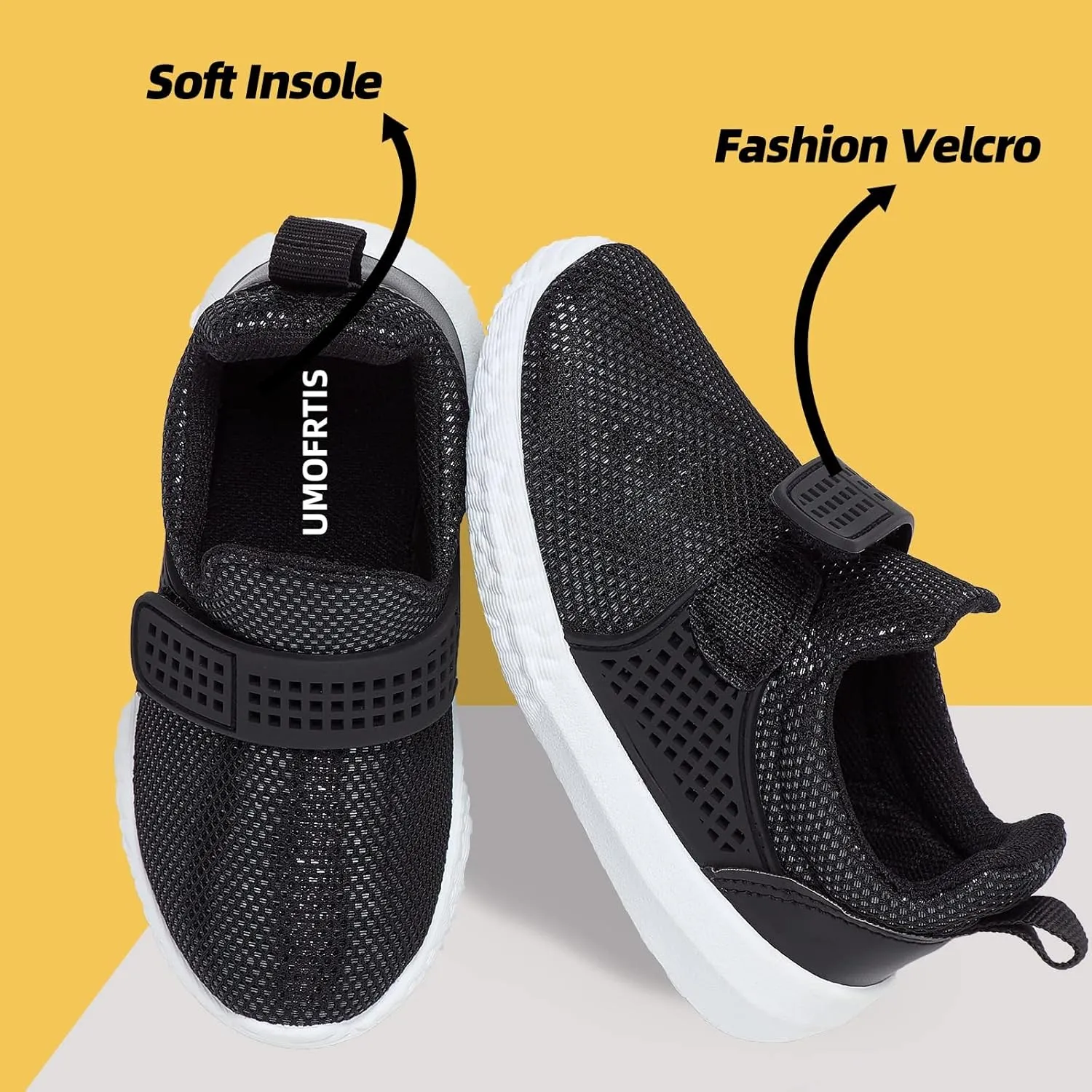 Kids' Sneakers Lightweight Breathable Walking Shoes Fashion Tape for Boys Girls Casual Shoes