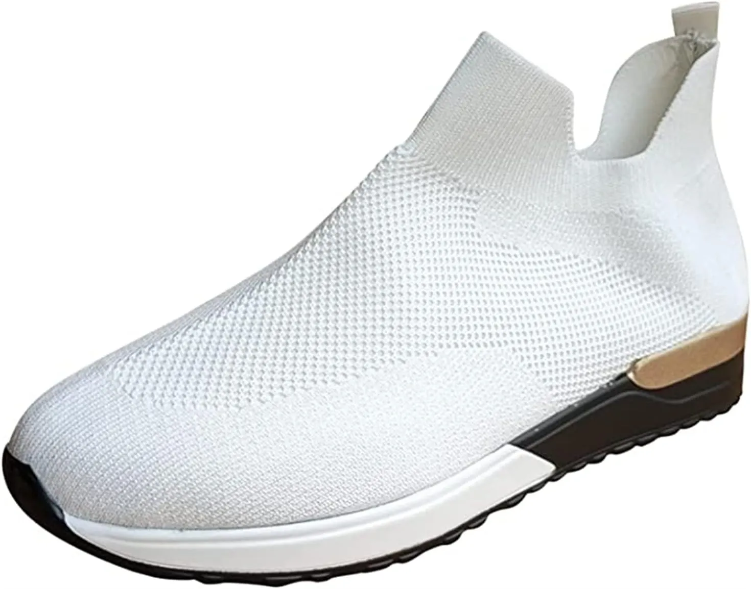 Lausiuoe Women's Fashion Sneakers Slip On Tennis Shoes Walking Sneakers Running Gym Athletic Workout Comfort Work Shoes