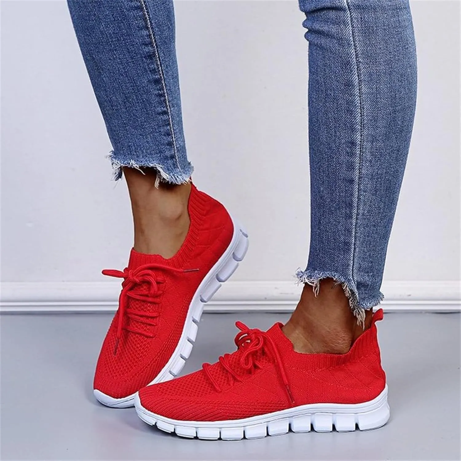 Lausiuoe Women's Fashion Sneakers Slip On Tennis Shoes Walking Sneakers Running Gym Athletic Workout Comfort Work Shoes
