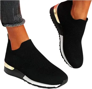 Lausiuoe Women's Fashion Sneakers Slip On Tennis Shoes Walking Sneakers Running Gym Athletic Workout Comfort Work Shoes