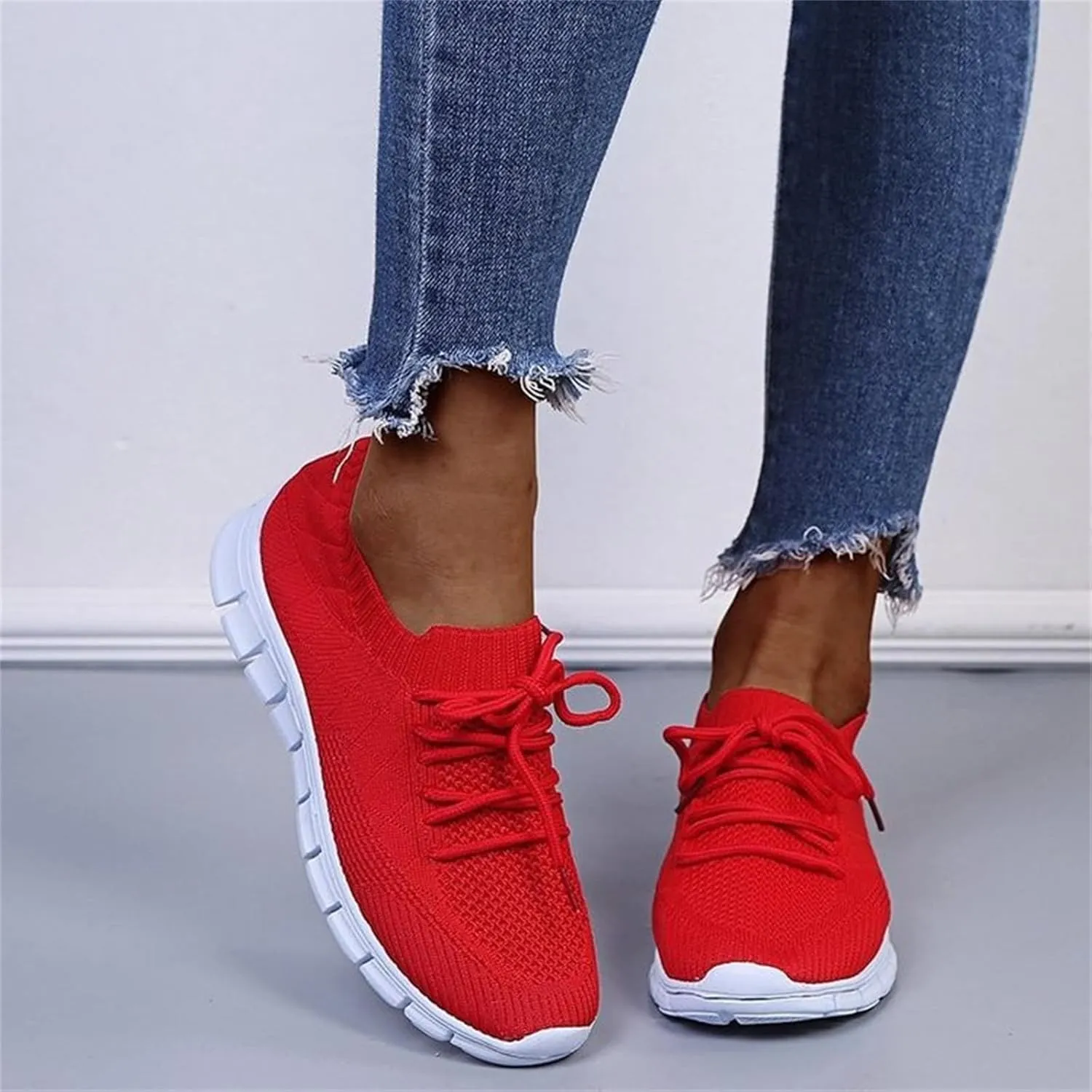 Lausiuoe Women's Fashion Sneakers Slip On Tennis Shoes Walking Sneakers Running Gym Athletic Workout Comfort Work Shoes