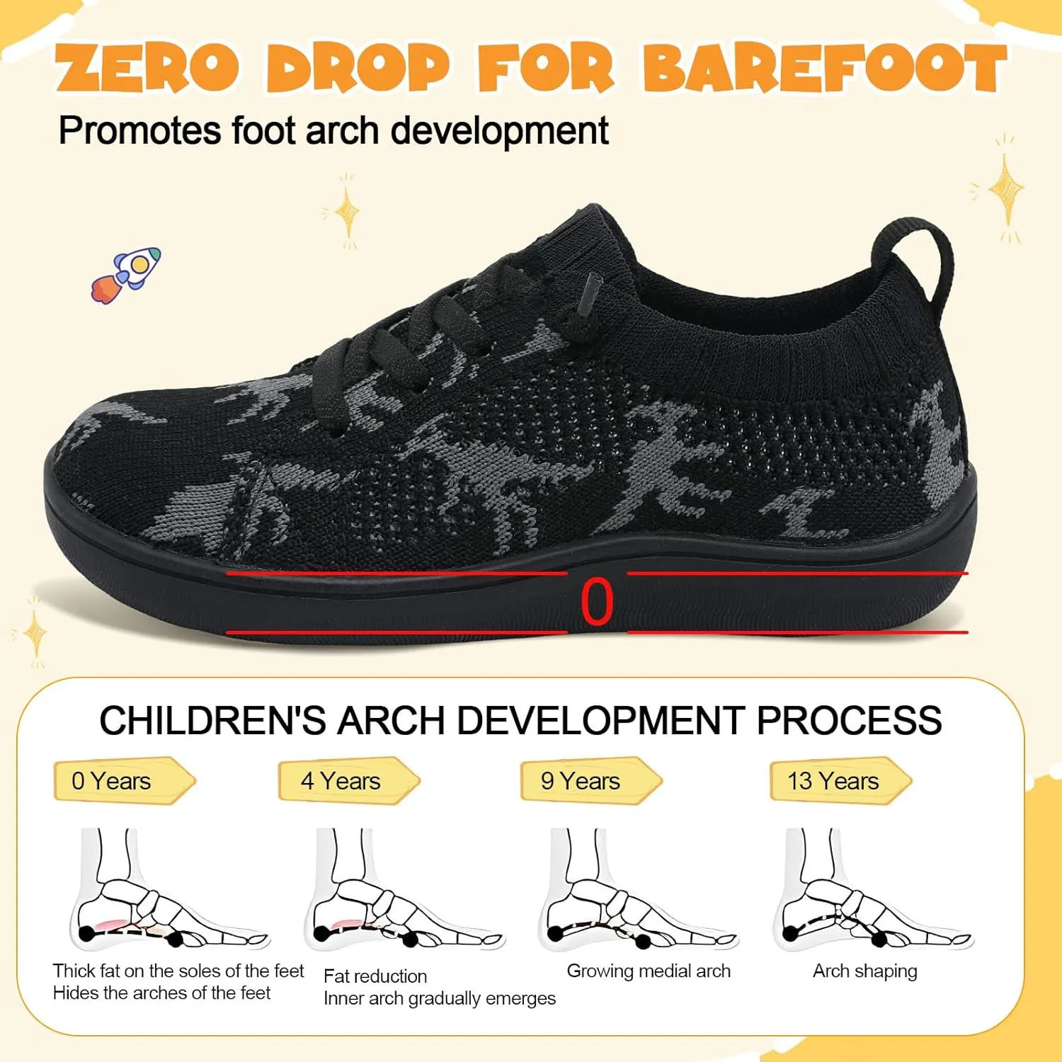 LeIsfIt Toddler Shoes Girls Boys Wide Shoes Kids Zero Drop Minimalist Sneakers Barefoot Slip on Tennis Sneakers