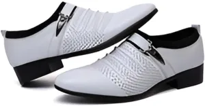 lilaBelle]【Hollow Design Dress Shoes Men's Versatile Business-Casual Leather Oxfords, Breathable Formal Footwear for Hot Climate, Day Comfort Work Shoes for Saudi Men