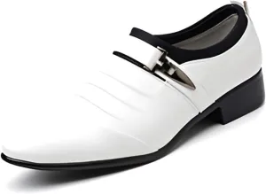 lilaBelle]【Hollow Design Dress Shoes Men's Versatile Business-Casual Leather Oxfords, Breathable Formal Footwear for Hot Climate, Day Comfort Work Shoes for Saudi Men