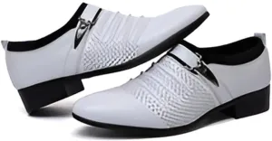 lilaBelle]【Hollow Design Dress Shoes Men's Versatile Business-Casual Leather Oxfords, Breathable Formal Footwear for Hot Climate, Day Comfort Work Shoes for Saudi Men