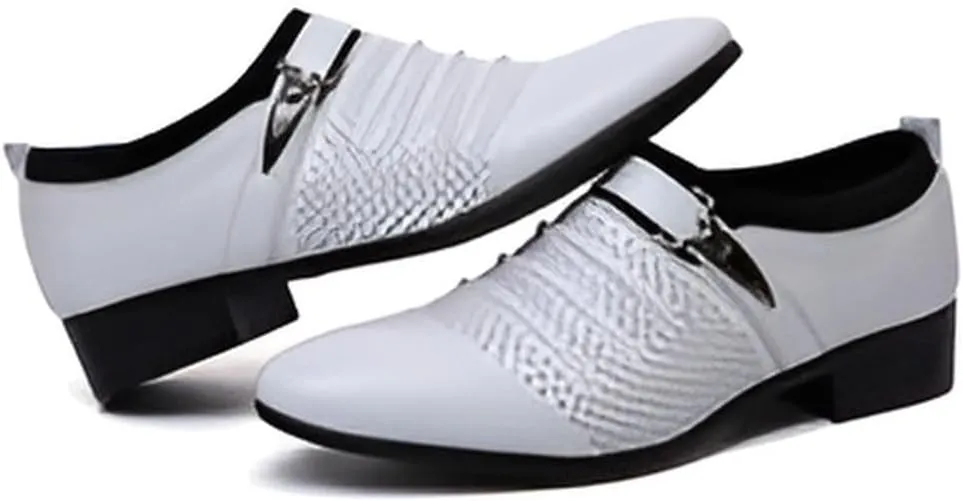 lilaBelle]【Hollow Design Dress Shoes Men's Versatile Business-Casual Leather Oxfords, Breathable Formal Footwear for Hot Climate, Day Comfort Work Shoes for Saudi Men