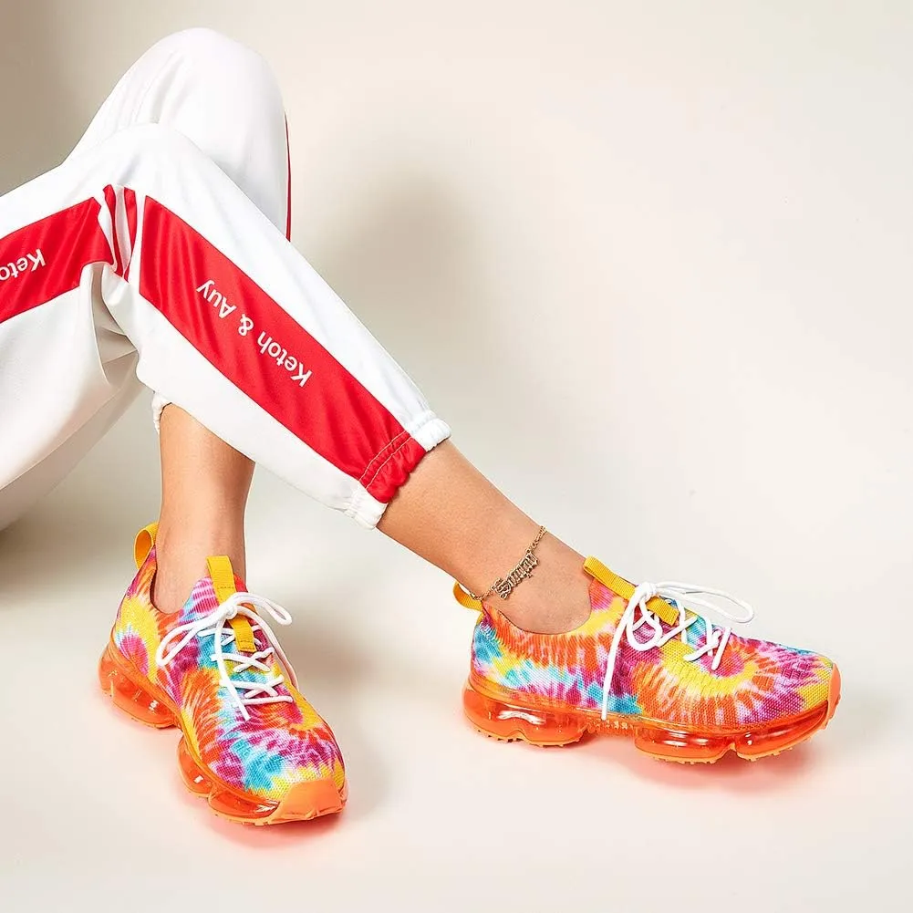 LUCKY STEP Women Air Cushion Fashion Sneakers Breathable Casual Comfortable Lightweight Walking Shoes