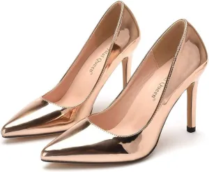 LUXINYU,Women Pointed Toe Heels Fashion Elegant Shallow Solid Ladies Pumps Sexy Stiletto Leather Heeled Dress Shoes Comfort Work Shoes