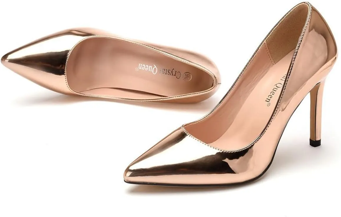 LUXINYU,Women Pointed Toe Heels Fashion Elegant Shallow Solid Ladies Pumps Sexy Stiletto Leather Heeled Dress Shoes Comfort Work Shoes