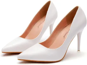 LUXINYU,Women Pointed Toe Heels Fashion Elegant Shallow Solid Ladies Pumps Sexy Stiletto Leather Heeled Dress Shoes Comfort Work Shoes
