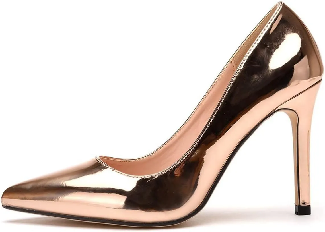 LUXINYU,Women Pointed Toe Heels Fashion Elegant Shallow Solid Ladies Pumps Sexy Stiletto Leather Heeled Dress Shoes Comfort Work Shoes