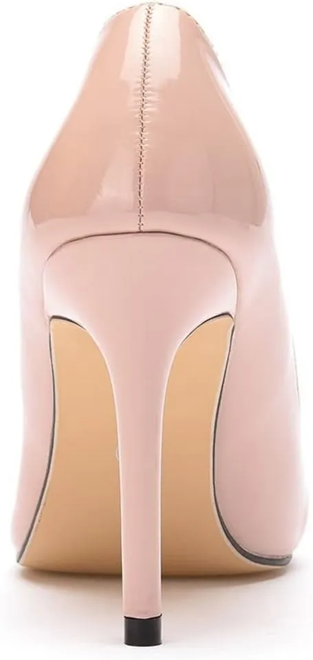 LUXINYU,Women Pointed Toe Heels Fashion Elegant Shallow Solid Ladies Pumps Sexy Stiletto Leather Heeled Dress Shoes Comfort Work Shoes