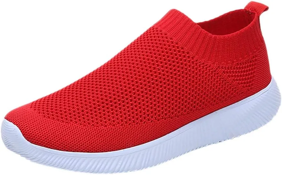 Men Slip on Casual Trainers Walking Shoes Comfortable Tennis Mesh Sneaker Breathable Slip-on Lightweight