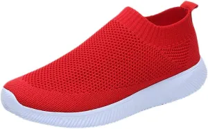 Men Slip on Casual Trainers Walking Shoes Comfortable Tennis Mesh Sneaker Breathable Slip-on Lightweight