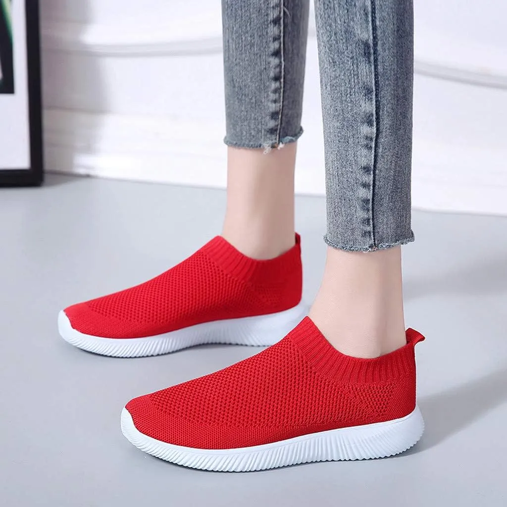 Men Slip on Casual Trainers Walking Shoes Comfortable Tennis Mesh Sneaker Breathable Slip-on Lightweight