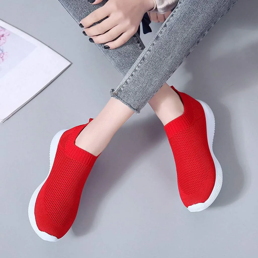 Men Slip on Casual Trainers Walking Shoes Comfortable Tennis Mesh Sneaker Breathable Slip-on Lightweight