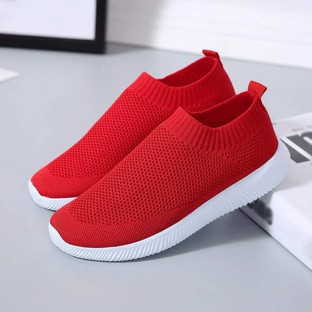 Men Slip on Casual Trainers Walking Shoes Comfortable Tennis Mesh Sneaker Breathable Slip-on Lightweight