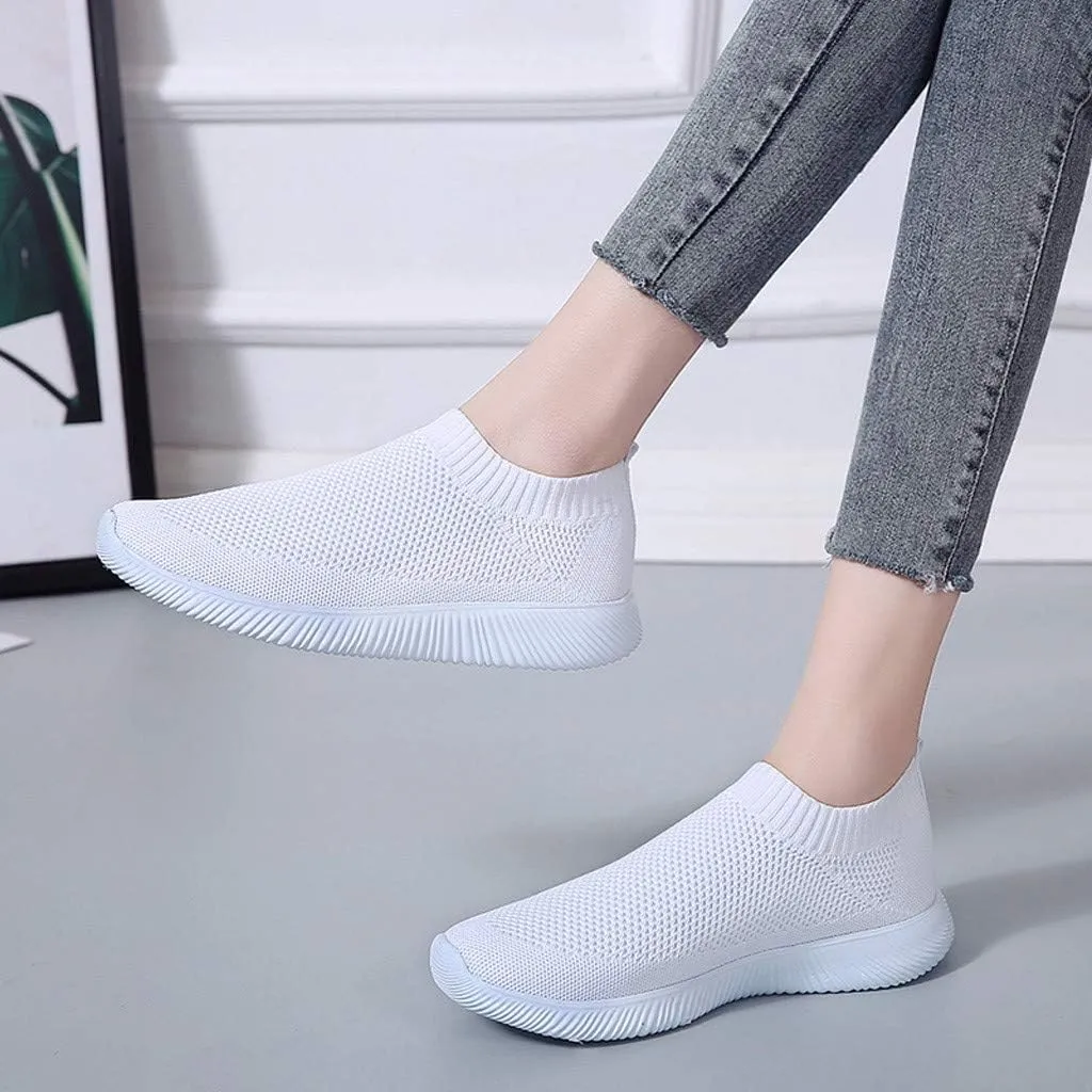 Men Slip on Casual Trainers Walking Shoes Comfortable Tennis Mesh Sneaker Breathable Slip-on Lightweight