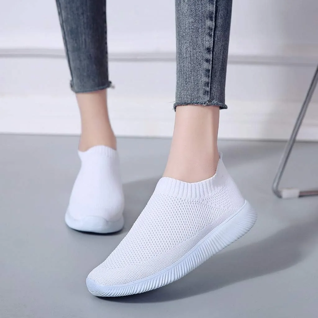 Men Slip on Casual Trainers Walking Shoes Comfortable Tennis Mesh Sneaker Breathable Slip-on Lightweight