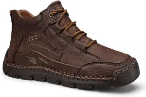 Men's Breathable Non-slip Casual Trainers for Outdoor Hiking in A Lightweight Mid-top Ankle Boot Walking Shoes