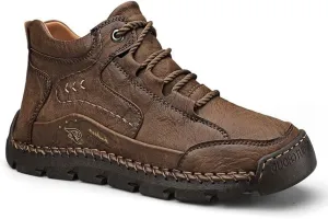 Men's Breathable Non-slip Casual Trainers for Outdoor Hiking in A Lightweight Mid-top Ankle Boot Walking Shoes