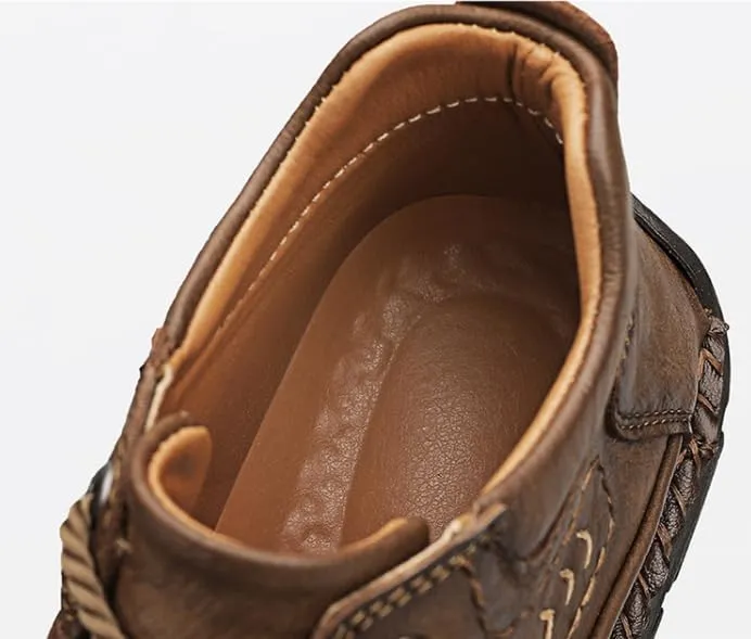 Men's Breathable Non-slip Casual Trainers for Outdoor Hiking in A Lightweight Mid-top Ankle Boot Walking Shoes