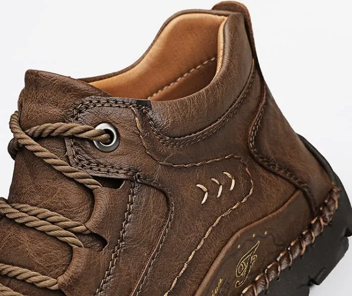Men's Breathable Non-slip Casual Trainers for Outdoor Hiking in A Lightweight Mid-top Ankle Boot Walking Shoes