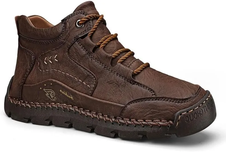 Men's Breathable Non-slip Casual Trainers for Outdoor Hiking in A Lightweight Mid-top Ankle Boot Walking Shoes