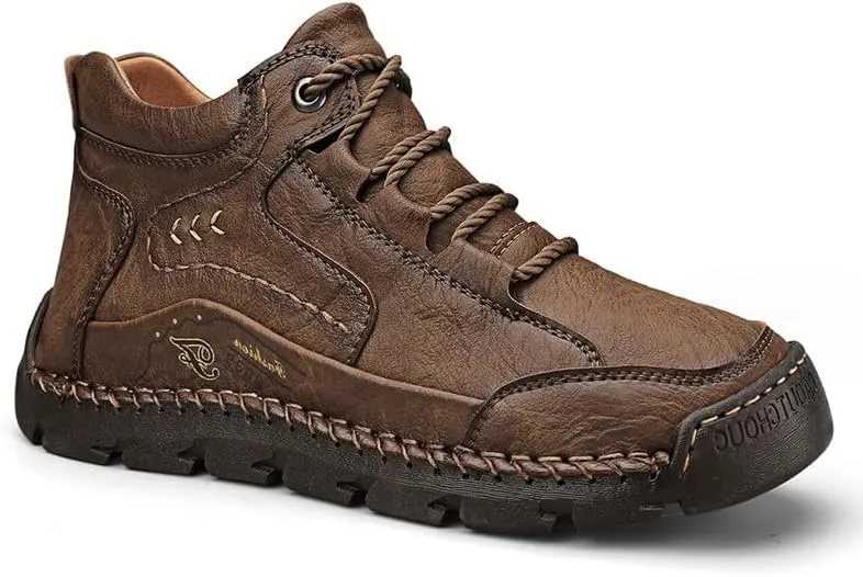 Men's Breathable Non-slip Casual Trainers for Outdoor Hiking in A Lightweight Mid-top Ankle Boot Walking Shoes