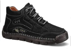 Men's Breathable Non-slip Casual Trainers for Outdoor Hiking in A Lightweight Mid-top Ankle Boot Walking Shoes