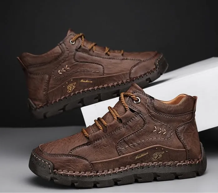 Men's Breathable Non-slip Casual Trainers for Outdoor Hiking in A Lightweight Mid-top Ankle Boot Walking Shoes