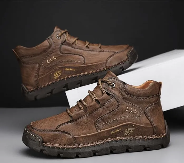Men's Breathable Non-slip Casual Trainers for Outdoor Hiking in A Lightweight Mid-top Ankle Boot Walking Shoes