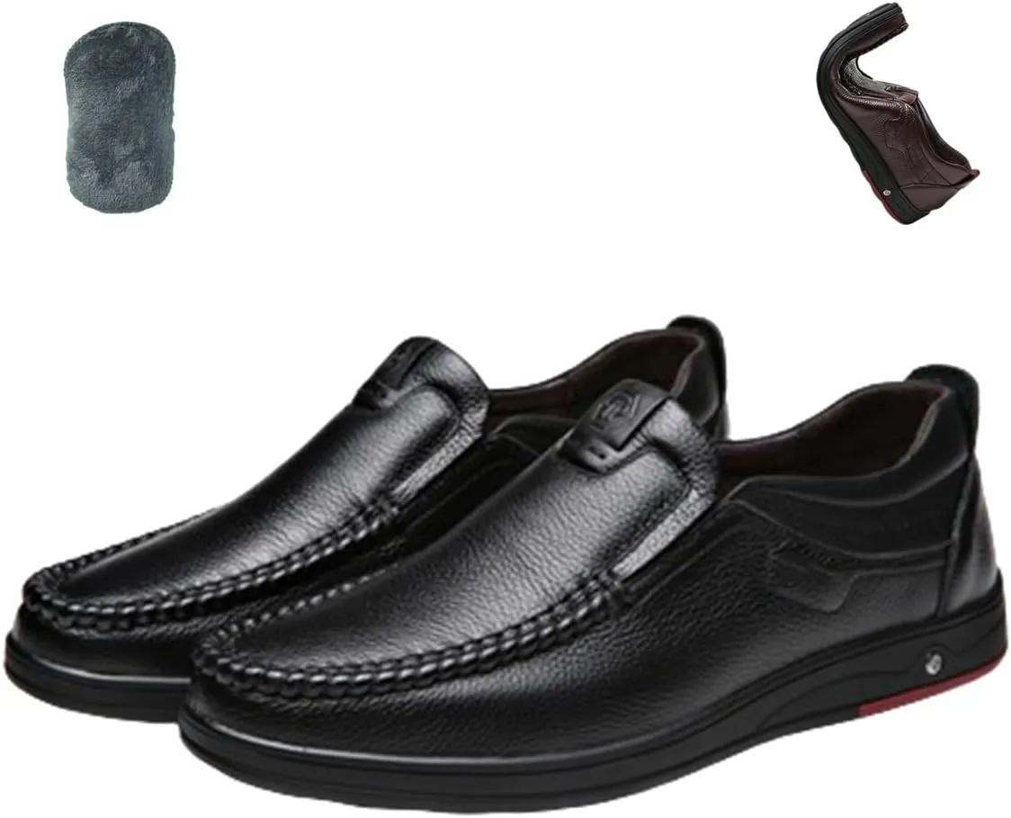 Mens Business Dress Shoes,Comfortable Relaxed Fit Slip On Driving Shoes,Lightweight Casual Leather Loafers with Arch Support