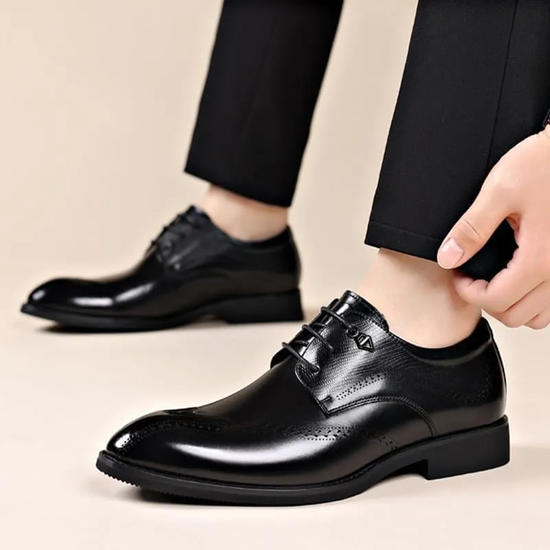 Men's Business Oxford Men Orthopedic Lace-up Leather Shoes Casual Comfortable Walking Office Loafers Shoes