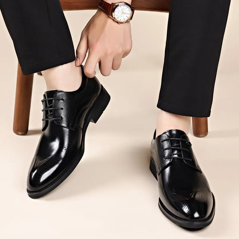 Men's Business Oxford Men Orthopedic Lace-up Leather Shoes Casual Comfortable Walking Office Loafers Shoes